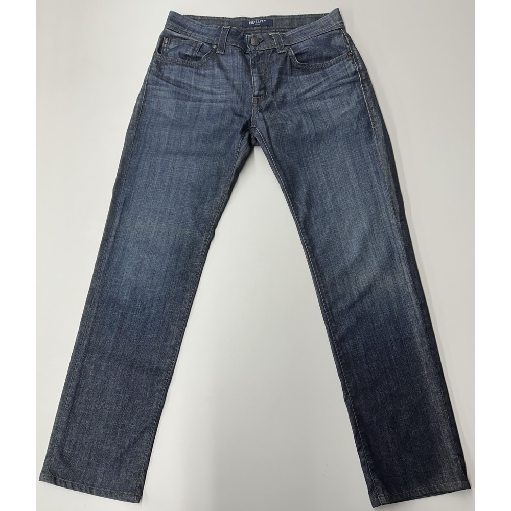 Fidelity Jimmy Jeans Mens 30X31 Dark Wash Blue Denim Made in USA Stretch M7033